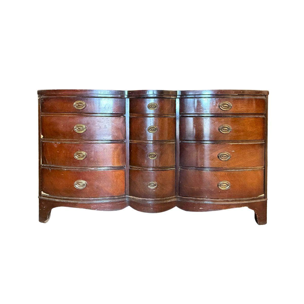 12-Drawer Serpentine Dresser