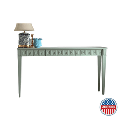 Athens Console/Desk With Greek Key Details - Lacquered