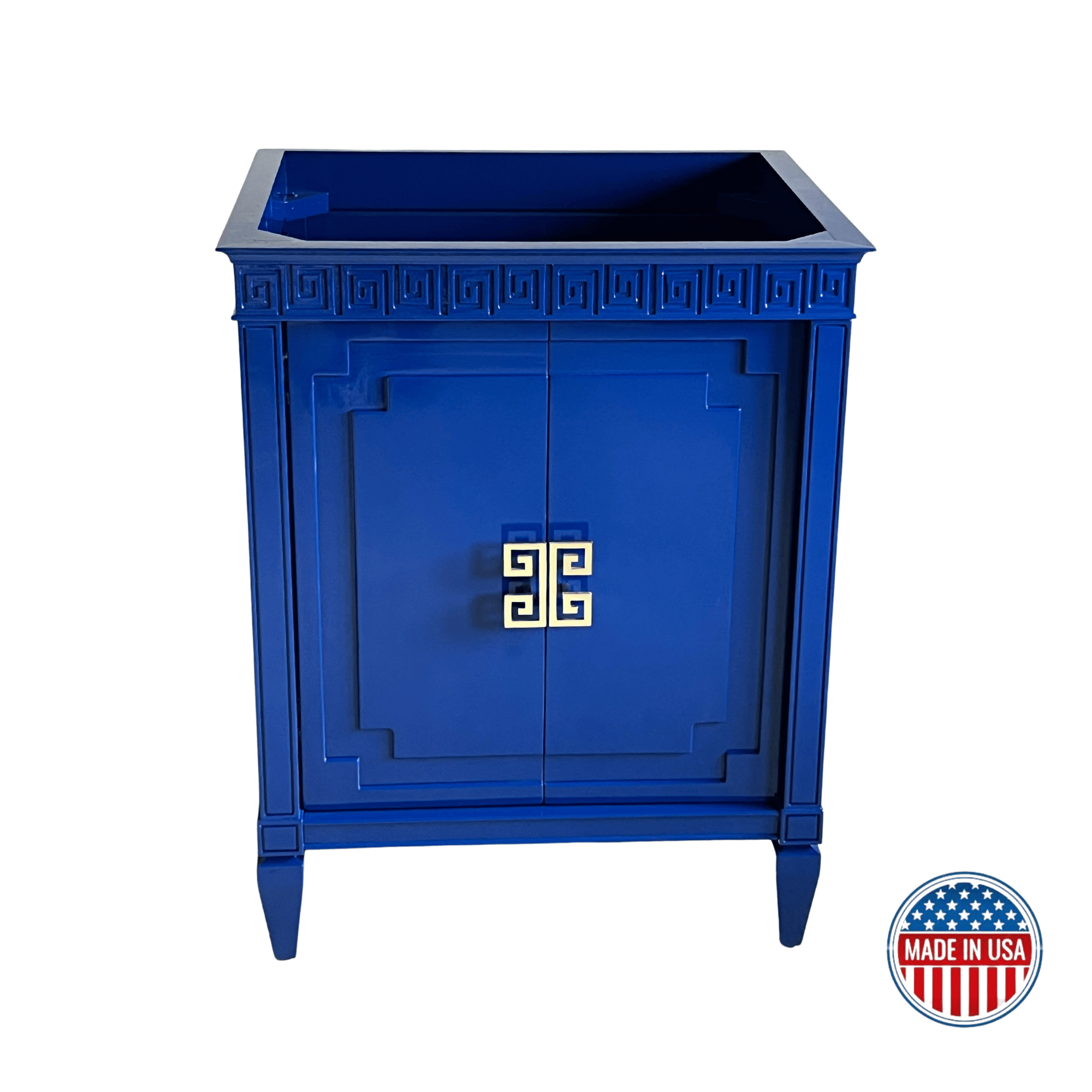 Athens Vanity with Greek Key Details The Resplendent Crow