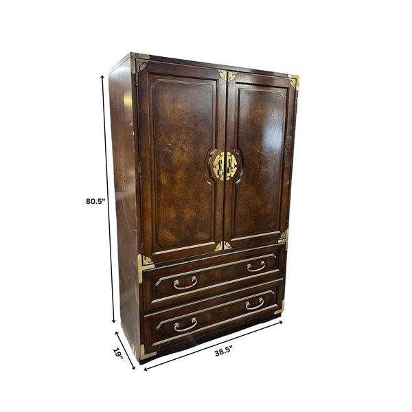 Cabinets & Storage Bernhardt Hollywood Regency Tallboy - Lacquered The Resplendent Crow