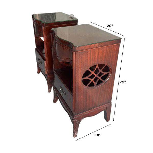 Cabinets & Storage Serpentine Nightstands - Lacquered The Resplendent Crow