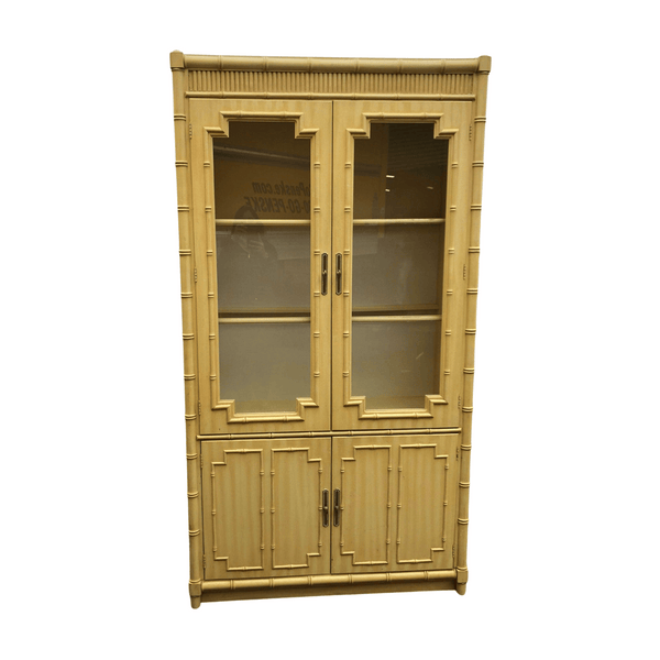 China Cabinets & Hutches Faux Bamboo China Cabinet - Custom Lacquered The Resplendent Home