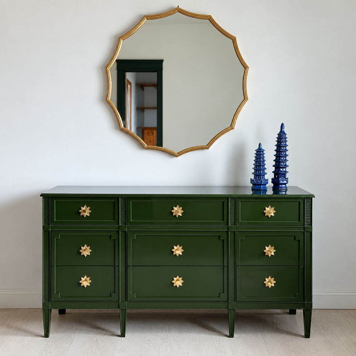 dark olive green dresser Emily Traditional in Elizabeth Hurley's Son Recreates Thigh High Slit Made in Vietnam Hampshire Size:Pre-order 2 painted olive green dresser
