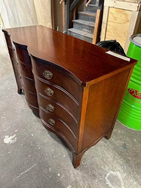 Dressers Vintage 8-drawer Serpentine Dresser - Custom Lacquered The Resplendent Crow