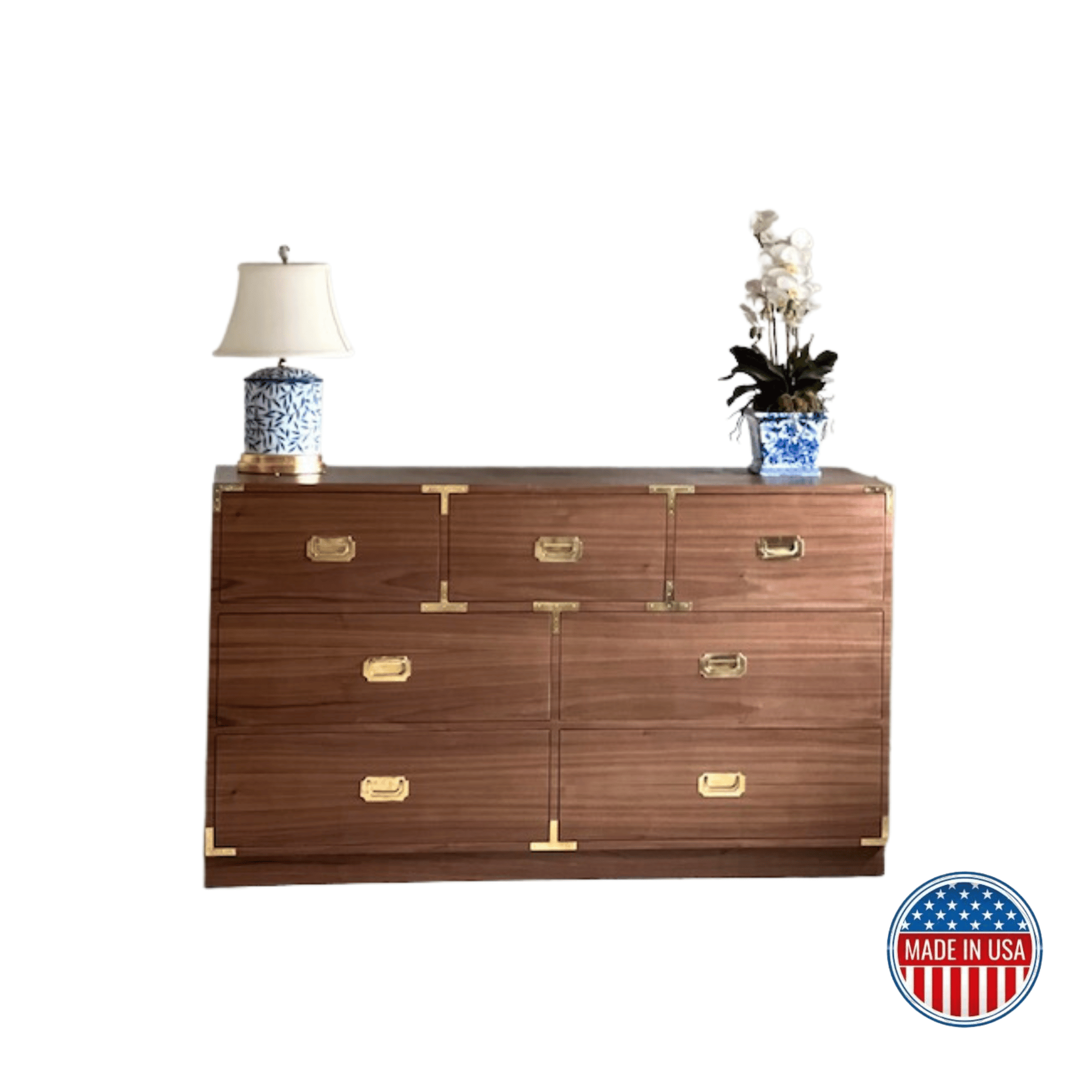 Walnut Campaign Dresser Walnut Campaign Dresser