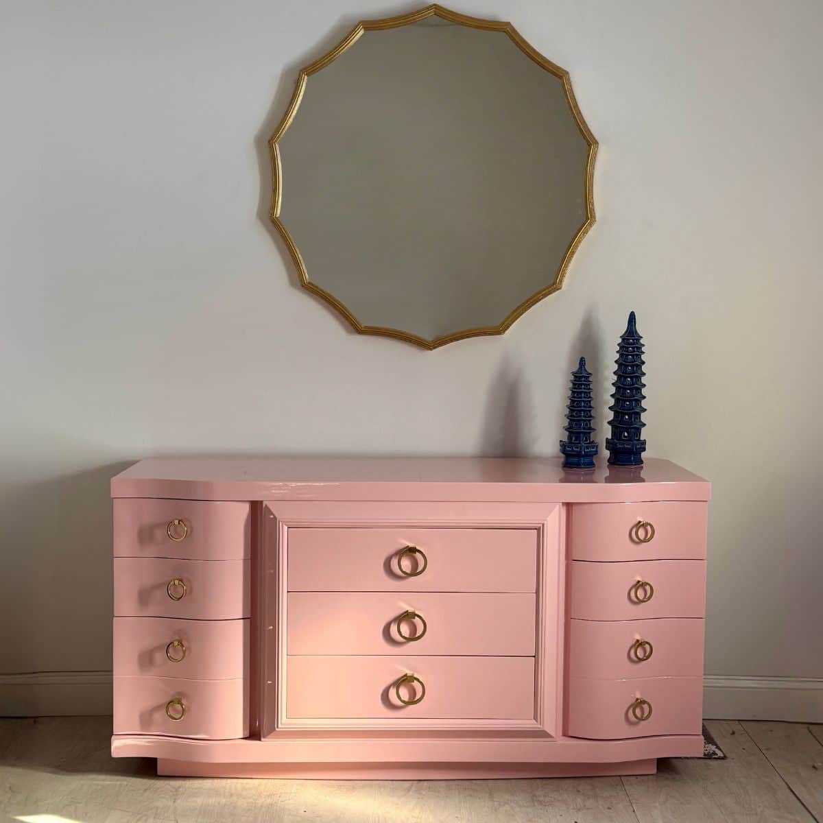 Mid Century Dresser in Salmonberry