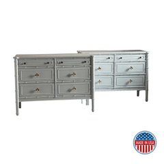 Savannah 6 Drawer Faux Bamboo Nightstands