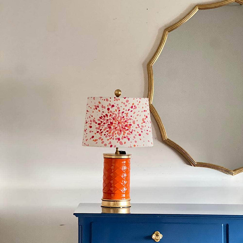 Orange Porcelain Lamp With Jellybeans Lampshade The Resplendent Crow