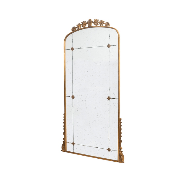 Traditional Full Length Leaning Mirror with Gold Frame The Resplendent Crow