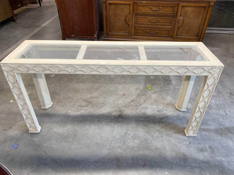 Fretwork Console Table Custom Lacquer The Resplendent Home