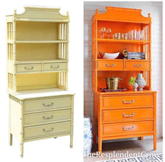 Henry Link Bali Hai Faux Bamboo Hutch - Lacquered