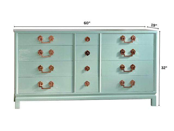 12 Drawer Dresser Lacquered in High Gloss Lacquer The Resplendent Crow