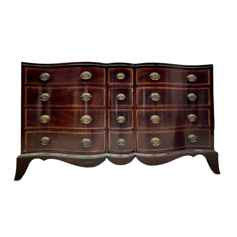 12-Drawer Serpentine Dresser - Custom Lacquered The Resplendent Crow