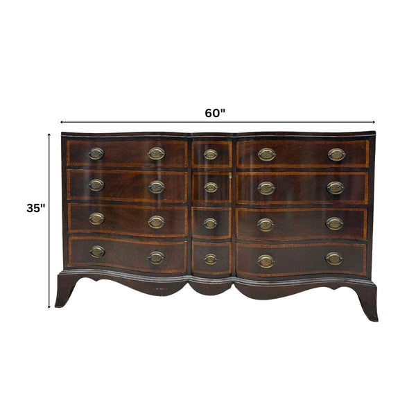12-Drawer Serpentine Dresser - Custom Lacquered The Resplendent Crow