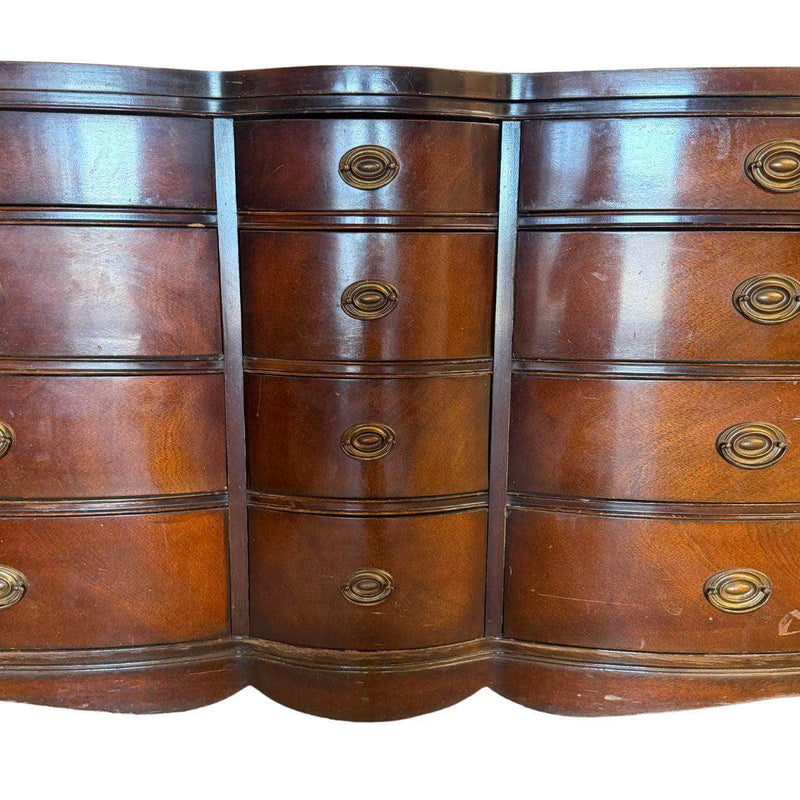 12-Drawer Serpentine Dresser - Custom Lacquered The Resplendent Crow