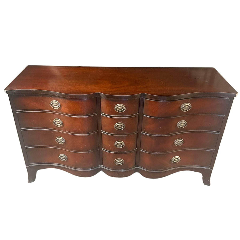 12-Drawer Serpentine Dresser - Custom Lacquered The Resplendent Crow