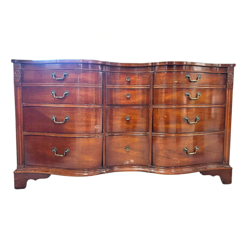 12-Drawer Serpentine Dresser - Custom Lacquered The Resplendent Crow