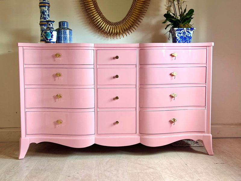 12 Drawer Vintage - Lacquered In Blush Pink The Resplendent Crow