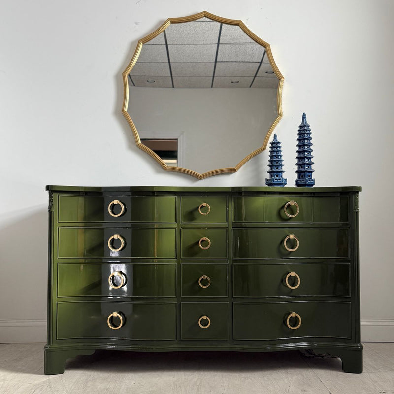 Serpentine Dresser in Olive Green - Ready To Ship