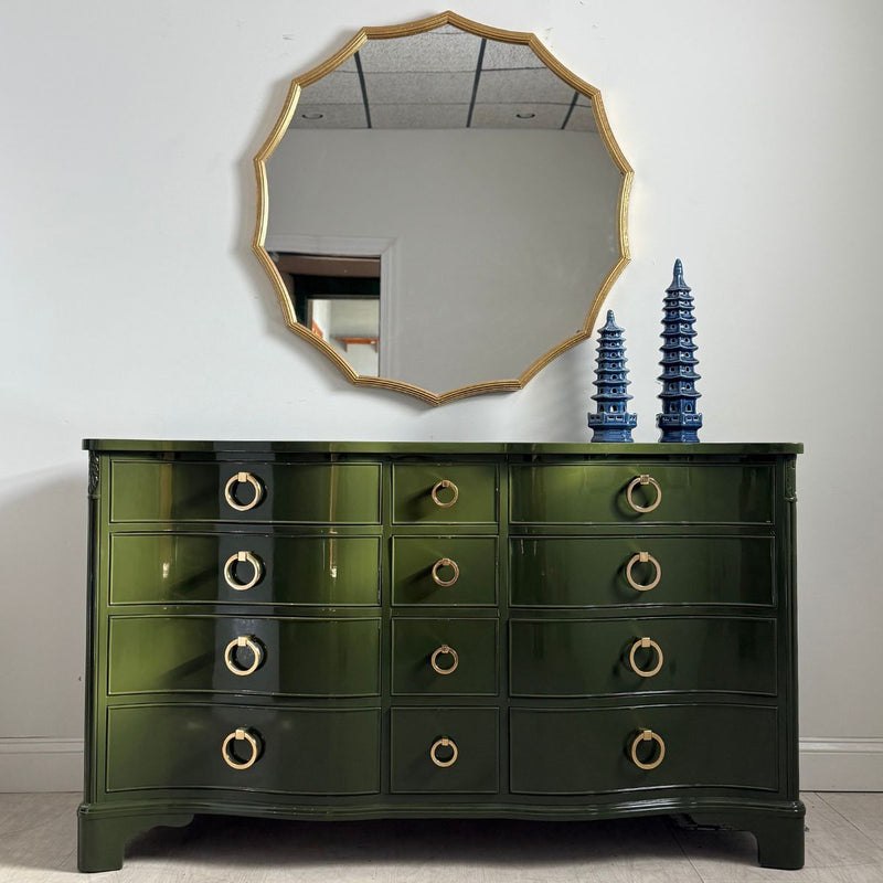 Serpentine Dresser in Olive Green - Ready To Ship