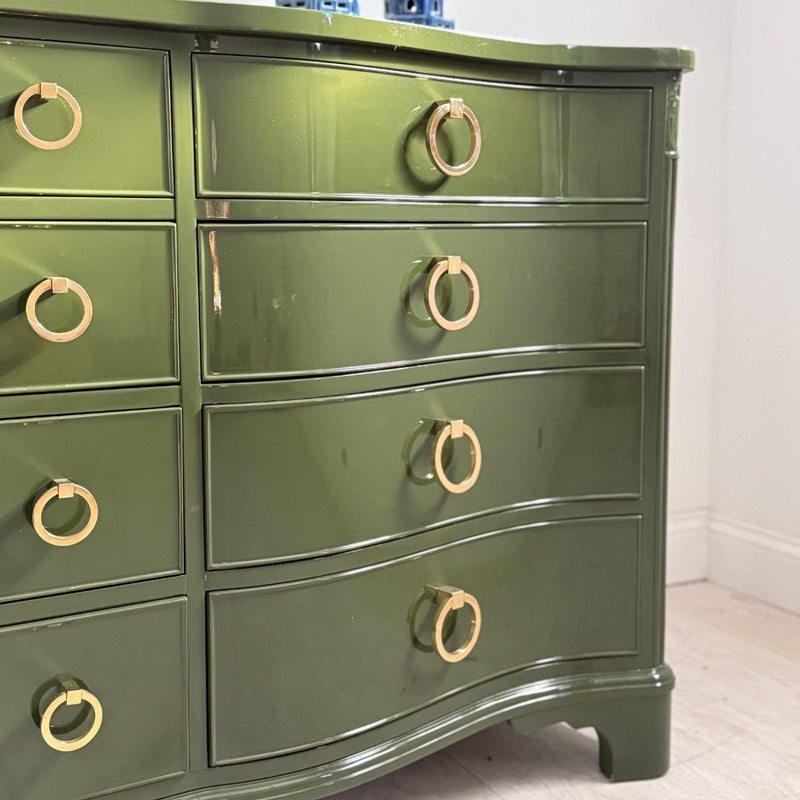 Serpentine Dresser in Olive Green - Ready To Ship