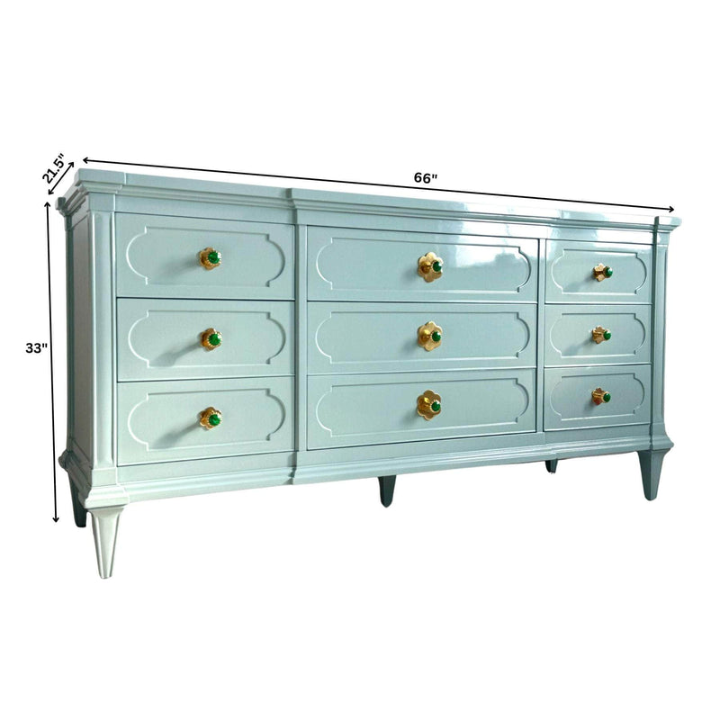 9 Drawer Dresser in Sherwin Williams Atmospheric - Ready To Ship The Resplendent Home