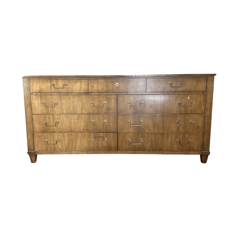 9 Drawer Vintage Baker Dresser Furniture - Custom Lacquered The Resplendent Home