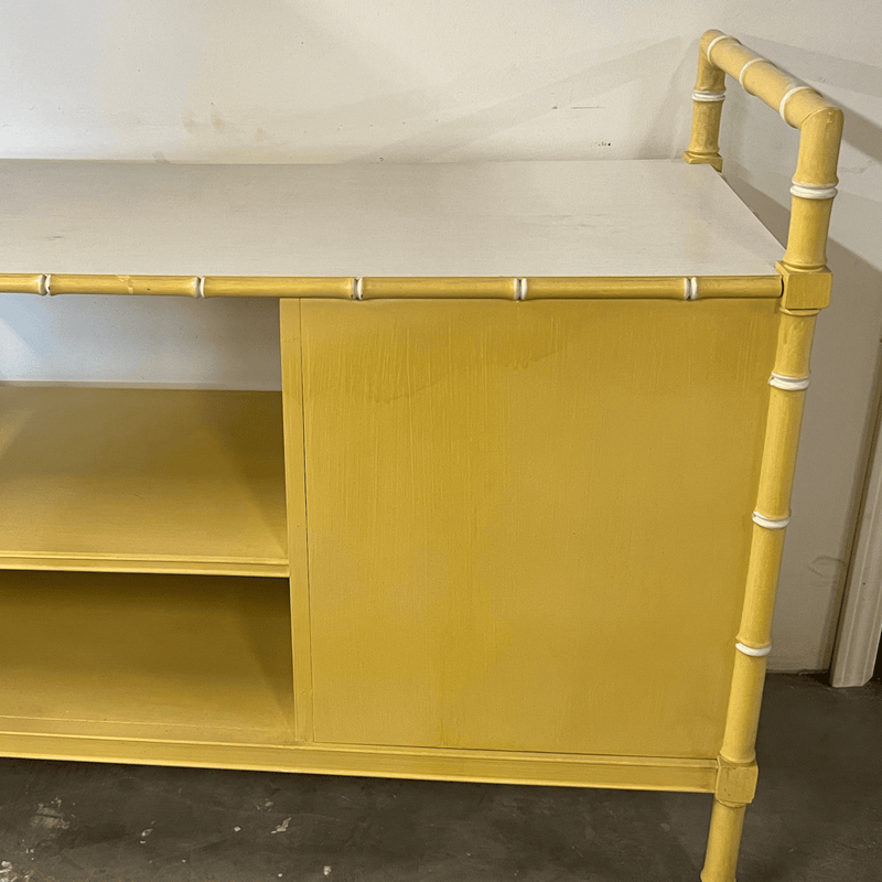 Bar Cart Vintage Faux Bamboo Bar Cart - Custom Lacquered The Resplendent Home