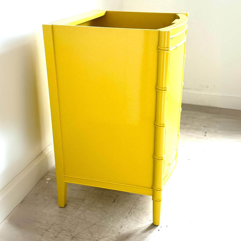 Bathroom Vanities 24" Curved Bathroom Vanity in Yellow - Ready To Ship The Resplendent Crow