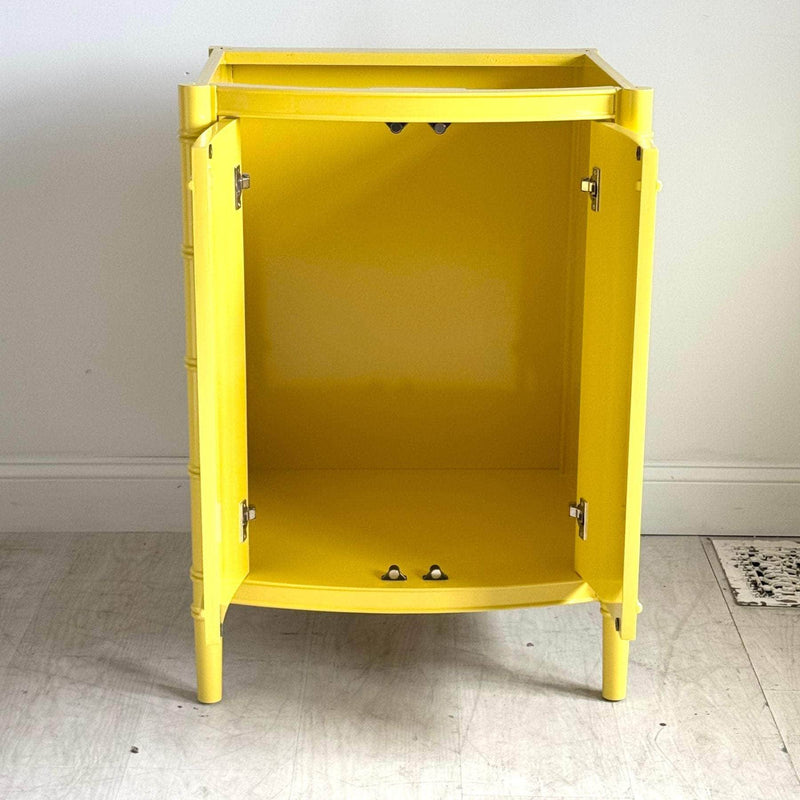 Bathroom Vanities 24" Curved Bathroom Vanity in Yellow - Ready To Ship The Resplendent Crow