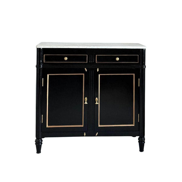 Black Marble Top Console - Ready To Ship The Resplendent Crow