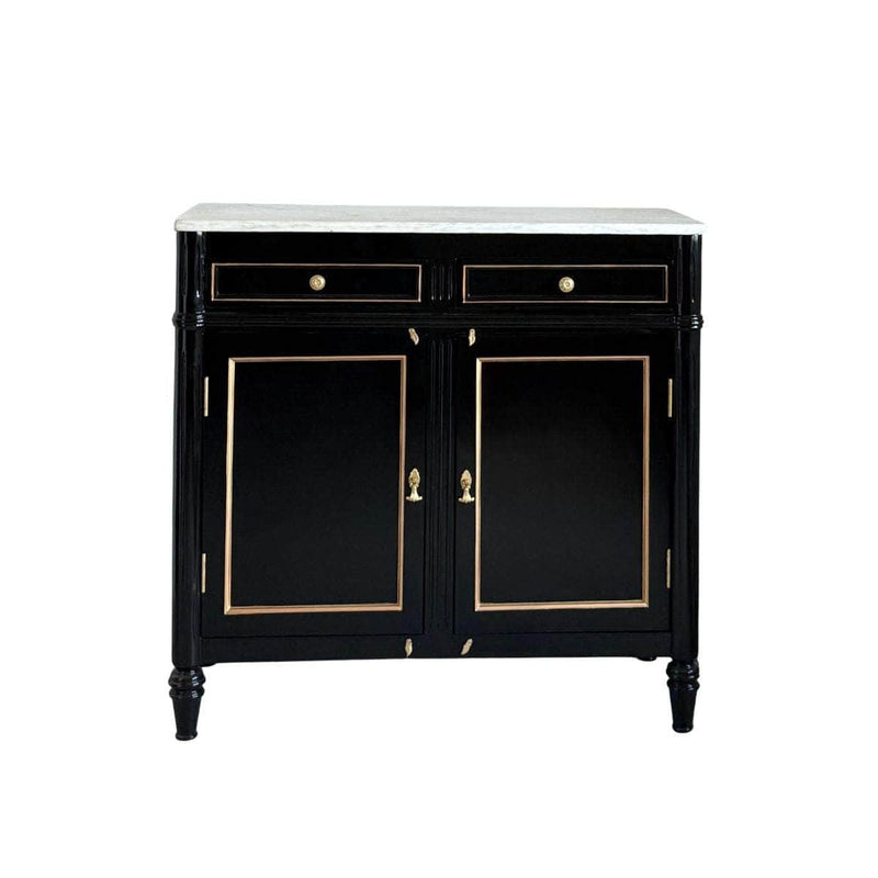 Black Marble Top Console - Ready To Ship The Resplendent Crow