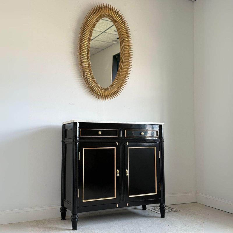 Black Marble Top Console - Ready To Ship The Resplendent Crow