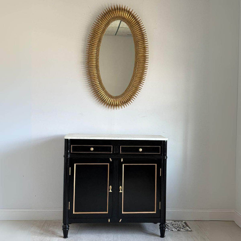Black Marble Top Console - Ready To Ship The Resplendent Crow