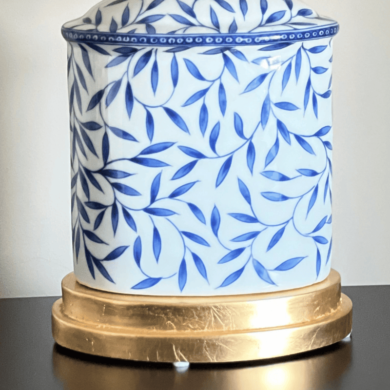 Blue And White Porcelain Lamp The Resplendent Crow