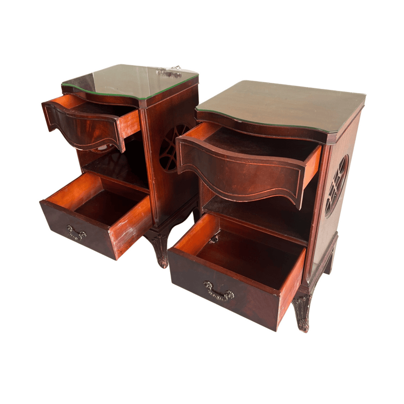 Cabinets & Storage Beautiful Campaign Nightstands - Custom Lacquered The Resplendent Home