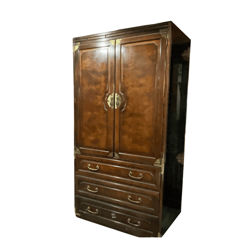 Cabinets & Storage Beautiful Vintage Chinoiserie Armoire - Custom Lacquered The Resplendent Home