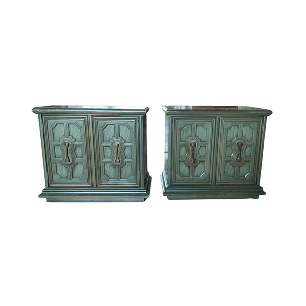 Cabinets & Storage Carved Front Nightstands - Custom Lacquered The Resplendent Home