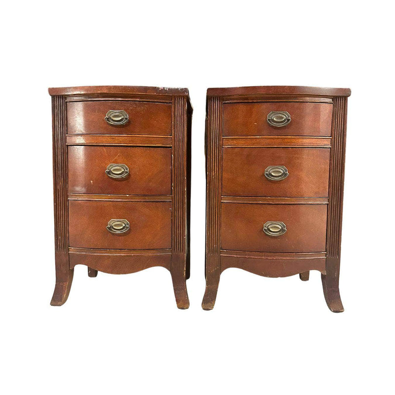 Cabinets & Storage Curved Small and Tall Nightstands - Custom Lacquered The Resplendent Crow