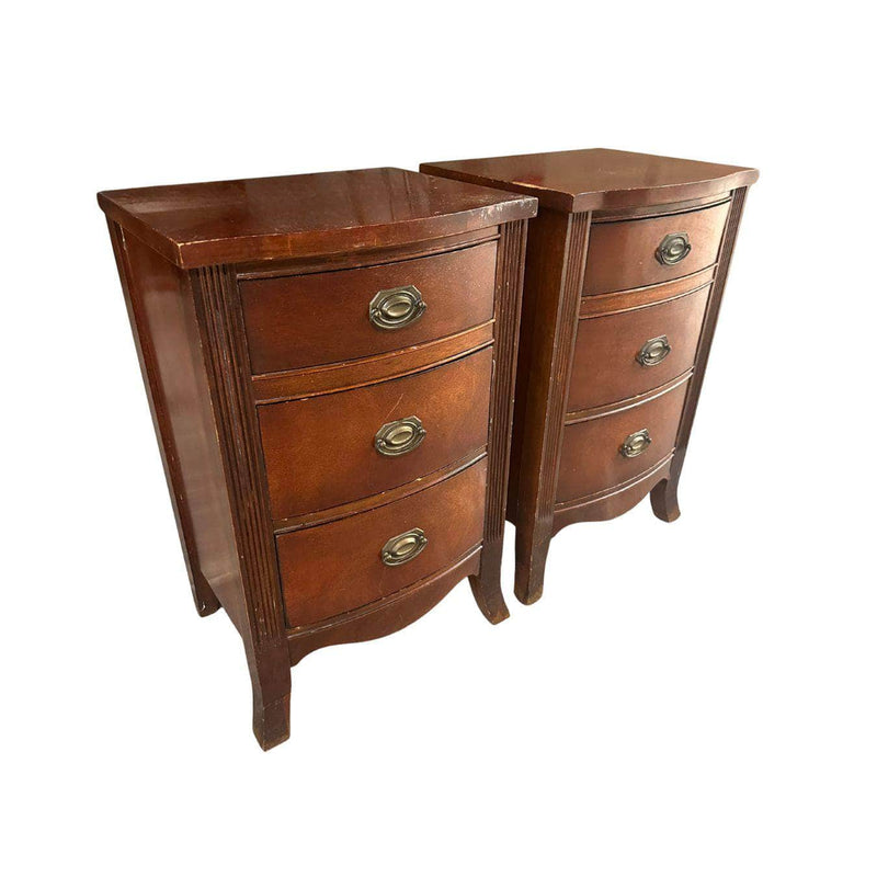 Cabinets & Storage Curved Small and Tall Nightstands - Custom Lacquered The Resplendent Crow