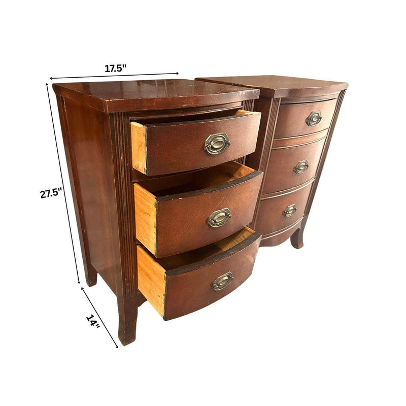 Cabinets & Storage Curved Small and Tall Nightstands - Custom Lacquered The Resplendent Crow
