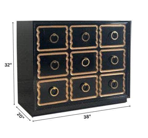 Cabinets & Storage Dorothy Draper Style Espana Chest in Black The Resplendent Home