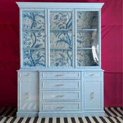 Faux Bamboo China Cabinet - Ready To Ship