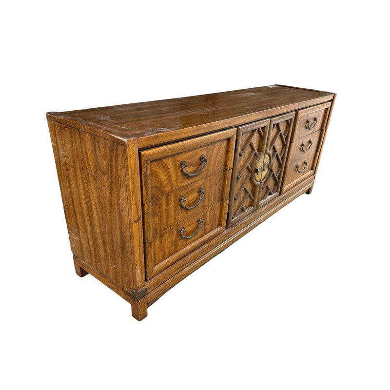 Cabinets & Storage Oversized Chinoiserie Credenza - Custom Lacquered The Resplendent Crow