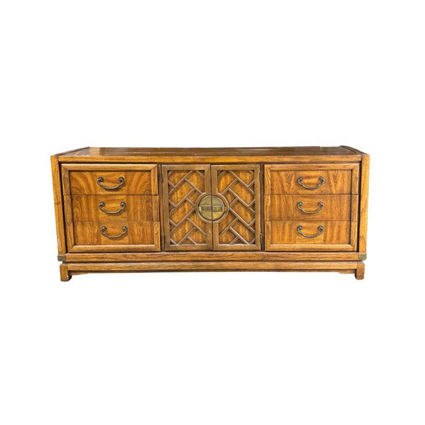 Cabinets & Storage Oversized Chinoiserie Credenza - Custom Lacquered The Resplendent Crow