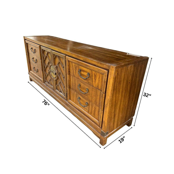 Cabinets & Storage Oversized Chinoiserie Credenza - Custom Lacquered The Resplendent Crow