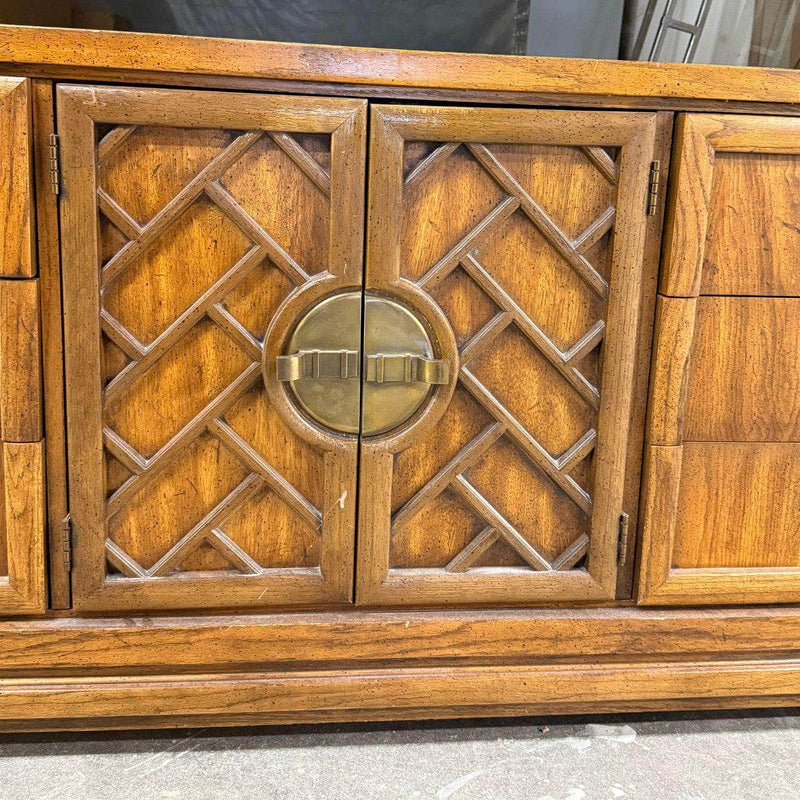 Cabinets & Storage Oversized Chinoiserie Credenza - Custom Lacquered The Resplendent Crow