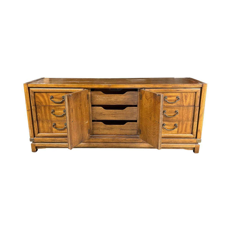 Cabinets & Storage Oversized Chinoiserie Credenza - Custom Lacquered The Resplendent Crow