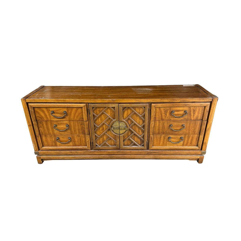 Cabinets & Storage Oversized Chinoiserie Credenza - Custom Lacquered The Resplendent Crow