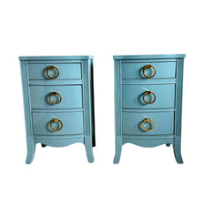 Pair of Blue Nightstands - Ready To Ship